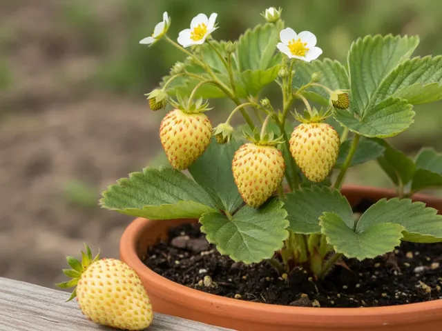 Aardbei 'Yellow Wonder'